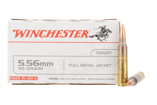 Winchester USA 5.56 NATO 55gr Full Metal Jacket Ammo - Box of 20